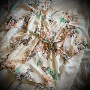 White Floral Romper